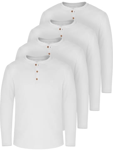 4x Herren Langarmshirts Neuville in Weiß