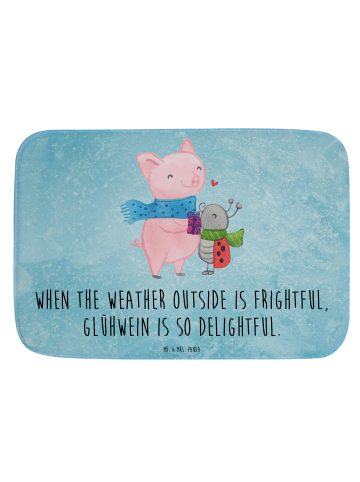 Badvorleger Glühschwein Smörle mit Spruch in Eisblau