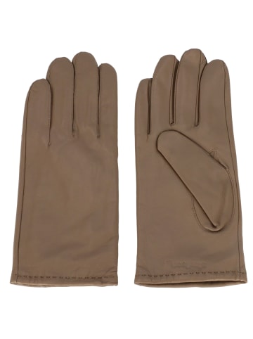 Handschuhe Leder taupe