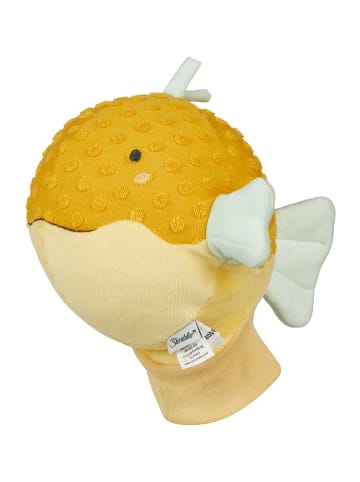 Handpuppe Kugelfisch in zitronengelb