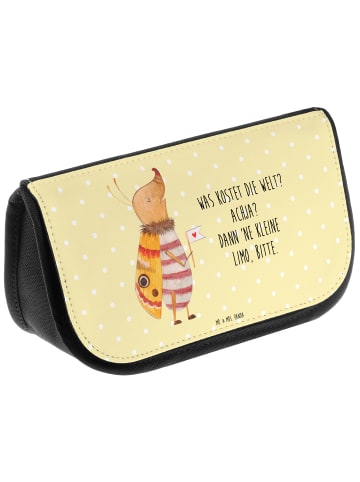 Schminktasche Nachtfalter Fähnchen mit Spruch in Gelb Pastell