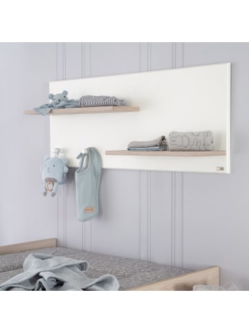 Wandregal Felicia mit 2 Ablagen & 2 Haken fürs Baby- & Kinderzimmer