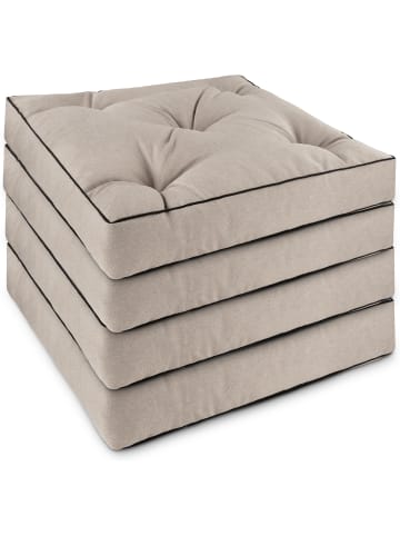 4 Stuhlkissen 50x50 cm Valletta in Beige