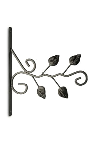 3 x Blumenhaken Blätter in Schwarz