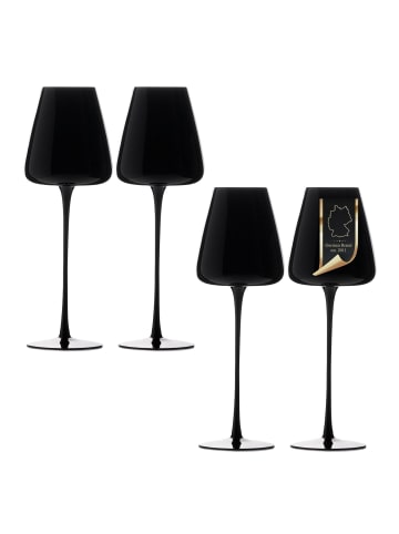 Wein Glas Set 500ml in Schwarz