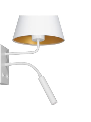 Wandlampe (B)18 x (H)38 cm in Weiß Gold