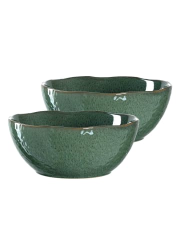 2er Set Salatschüsseln Matera in Grün ø 24 cm