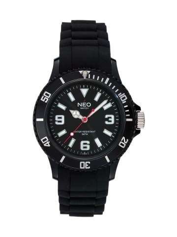 NEO Watch Armbanduhr aus Kunststoff in Schwarz