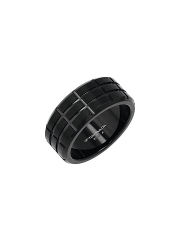 Ring Edelstahl, IP schwarz in schwarz