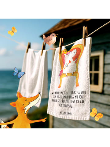 Handtuch Einhorn Prinzessin mit Spruch in Weiß