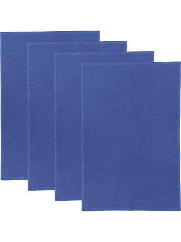 Baumwolle Frottier-Geschirrtuch 4er-Pack in blau