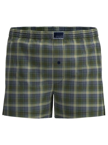 Web-Boxershorts 2er Pack in Dunkelgrün/Dunkelblau