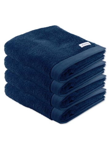 Handtuch 4er Pack in Dunkelblau