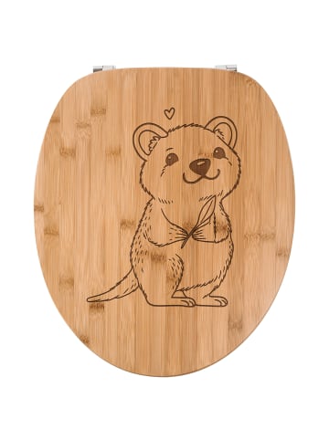 Toilettendeckel Quokka Happy ohne Spruch in Transparent