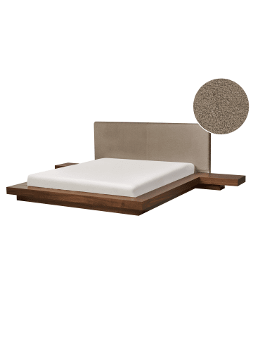4-tlg Doppelbett ZEN in Braun/Beige