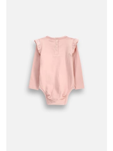 Langarm-Body in gedämpftes Rosa
