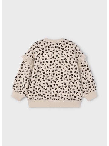 Sweatshirt mit Leoprint in sand