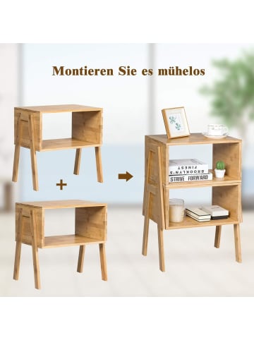2er Set Nachttische in Beige