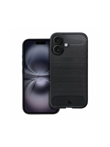 Carbon Case Silikon Handyhülle kompatibel mit iPhone 16 Pro in Transparent