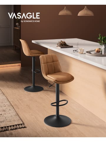 4er-Set: Barhocker Monni in Braun - (B)47 x (H)(93-114) x (T)44 cm