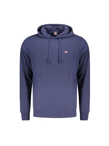 Blau Baumwolle Herren Hoodie