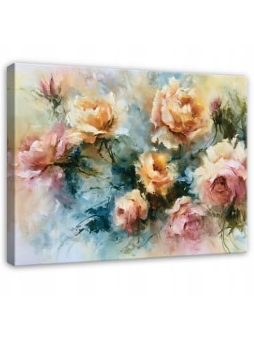 Leinwandbild Blumen in Bunt