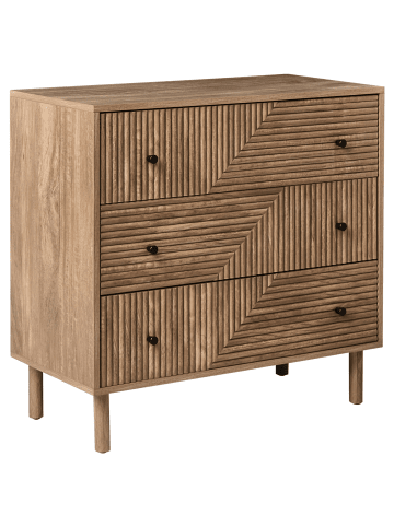 Kommode RONGE in Braun - (W) 80 x (H) 77 x (L) 40 cm