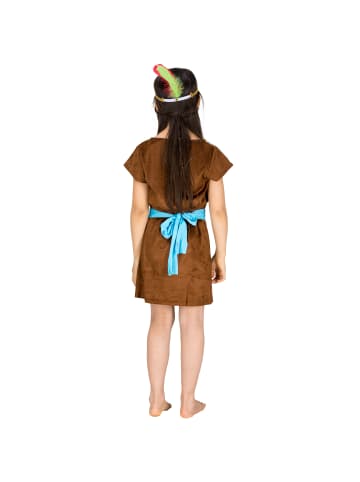 Präriefrau/Westernfigur, Elastisches Haarband mit Federn, Bindegürtel