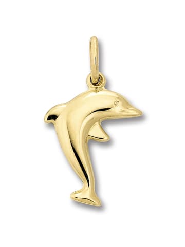 Delfin Anhänger aus 333 Gelbgold in gold
