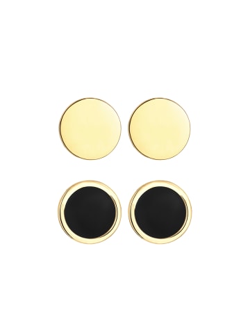 Ohrringe 925 Sterling Silber Plättchen in Gold