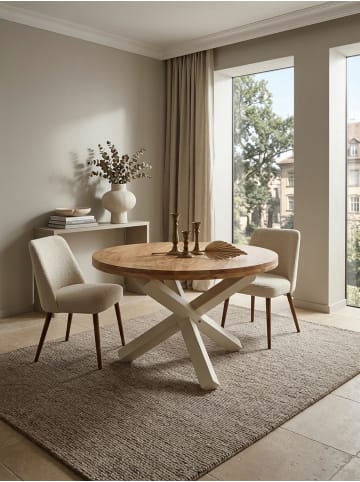 Design Esszimmertisch BOHA rund Ø 120 cm x 75 cm Massiv-Holz in Akazie