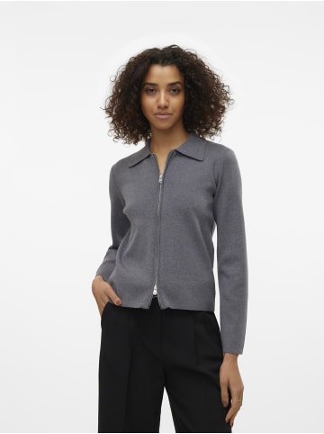 Strickjacke in Dark Grey Melange