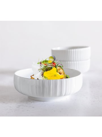6er Set Foodbowls Sento Relief Barcode in Weiß ø 20 cm