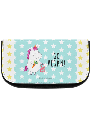 Kulturbeutel Einhorn Vegan mit Spruch in Weiß