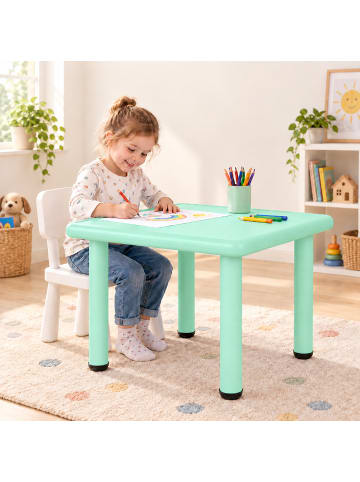 Kindertisch in Salbei - (B)62 x (H)52 x (T)62 cm