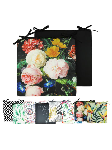 Outdoor Kissen Motiv 40x40cm inkl. Füllung Blütenmeer
