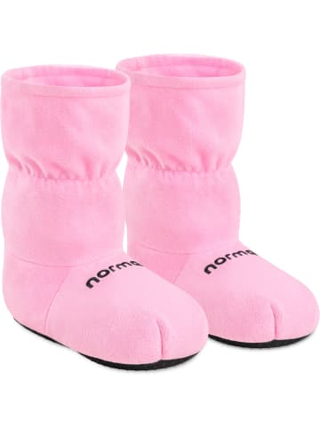 Weiche Körnerpantoffeln mit Leinsamenfüllung für die Mikrowelle in Rosa