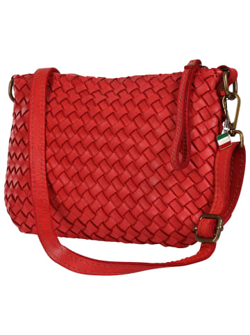Florence Umhängetasche Leder rot ca. 27cm