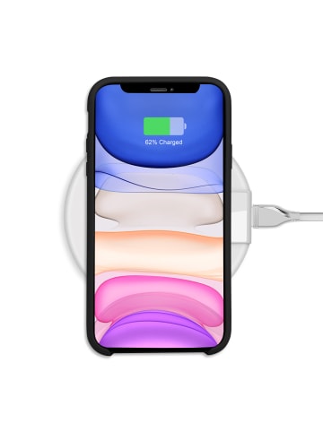 Feste Silikonhülle für iPhone 11 in Schwarz