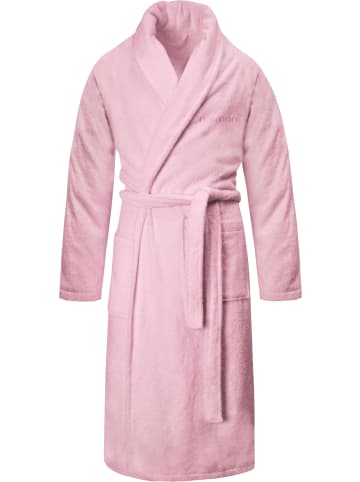Damen Premium Bademantel Basic in Rosa
