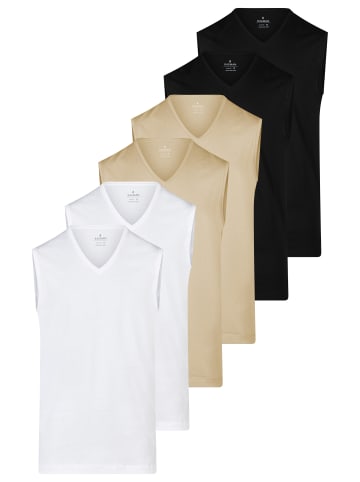 Unterhemd / Tanktop Basic in Weiß / schwarz / beige