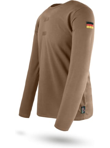 Herren Langarm-Shirt Savanne in Khaki