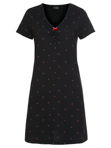 Nachthemd in schwarz-black