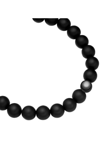 Armband aus Edelstahl mit Onyx in schwarz