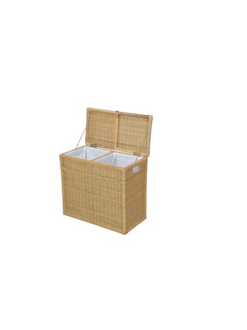 Wäschsammler DUO Rattanwäschekorb in beige