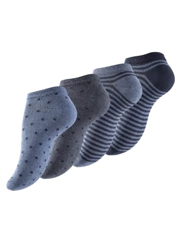 Sneaker Socken "Dot´s and Stripes“ 8 Paar in Blautöne