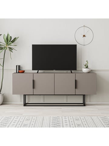 TV-Schrank TITAN in Braun - (W)140  x (H)55  x (L)35 cm