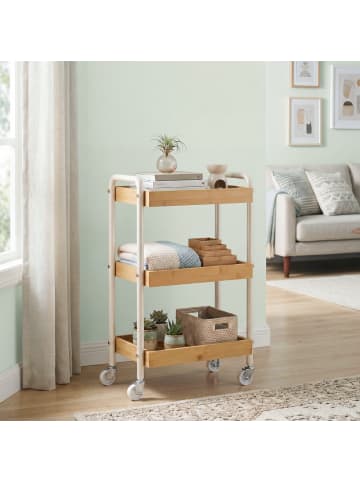 Servierwagen Colten in Beige - (B)41.3 x (H)73 x (T)27.5 cm