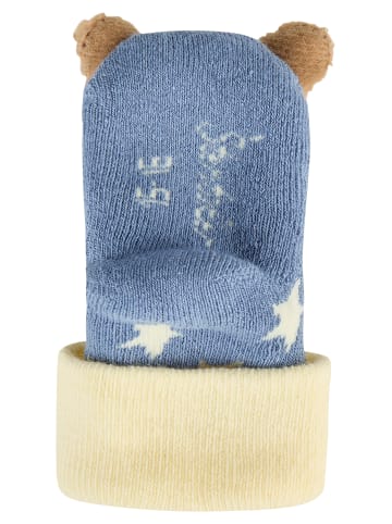 Baby Rasselsocken Bär in mittelblau
