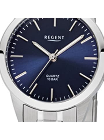Analog-Armbanduhr Regent Metallarmband silber klein (ca. 29mm)